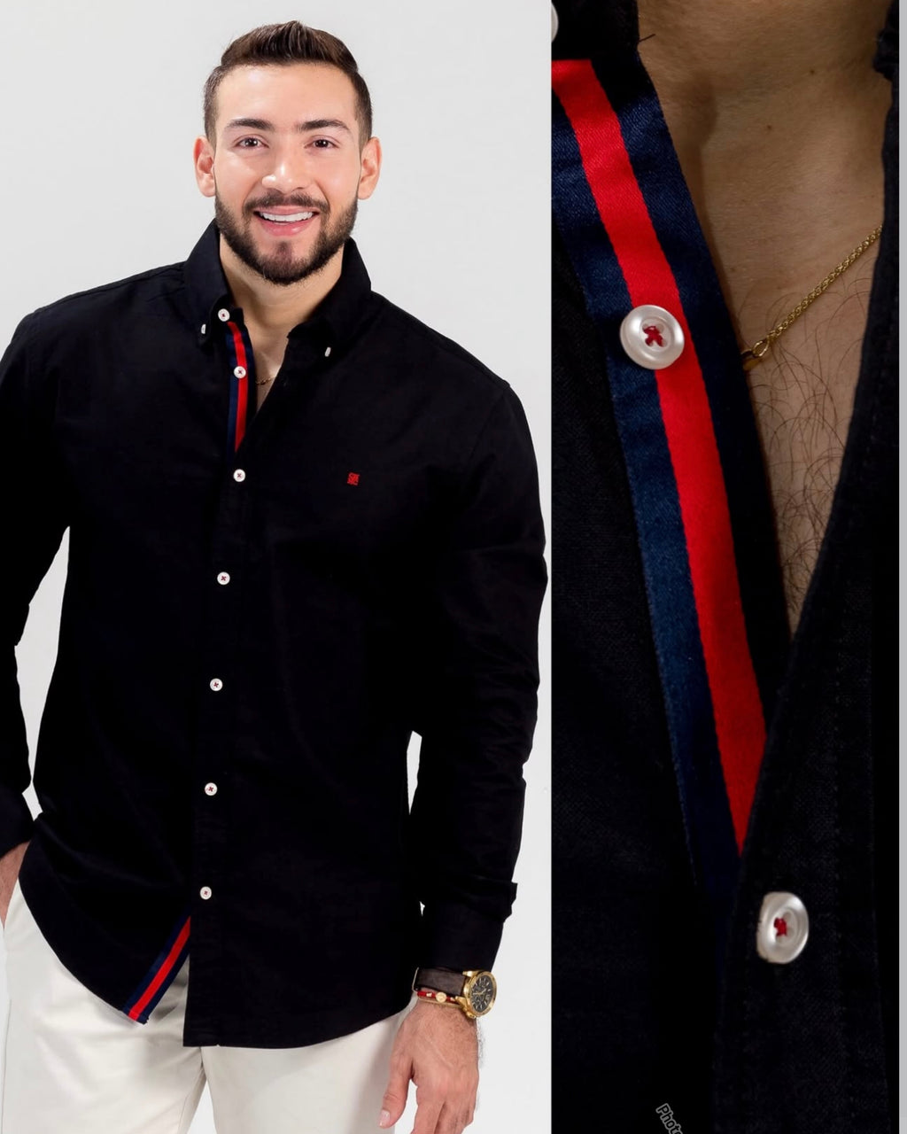 CAMISA OXFORD NEGRA CRH  vzatsv-mf.myshopify.com