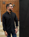 CAMISA OXFORD NEGRA HBS  vzatsv-mf.myshopify.com