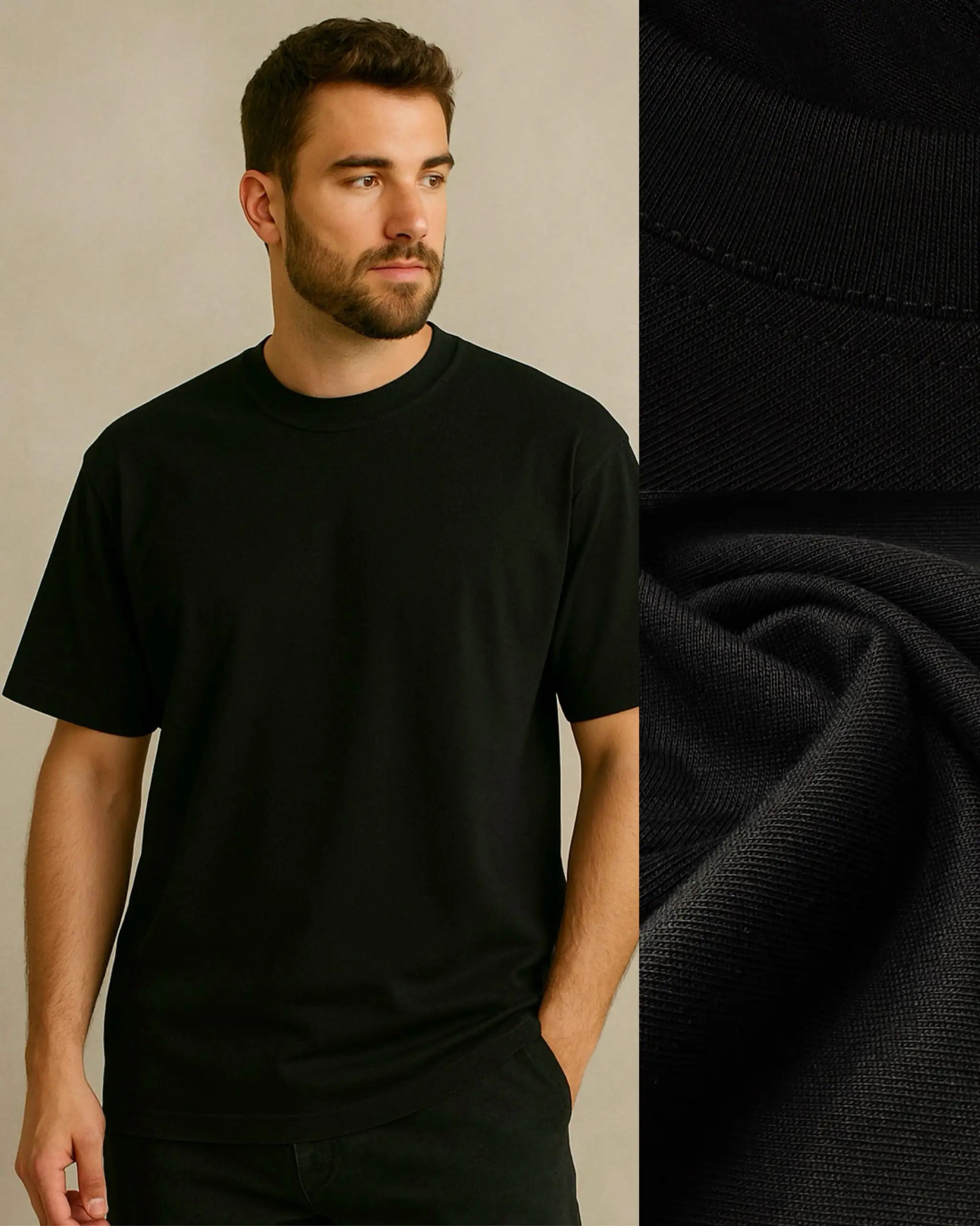 CAMISETA NEGRA OVERSIZE ALTO GRAMAJE MINIMAL  vzatsv-mf.myshopify.com