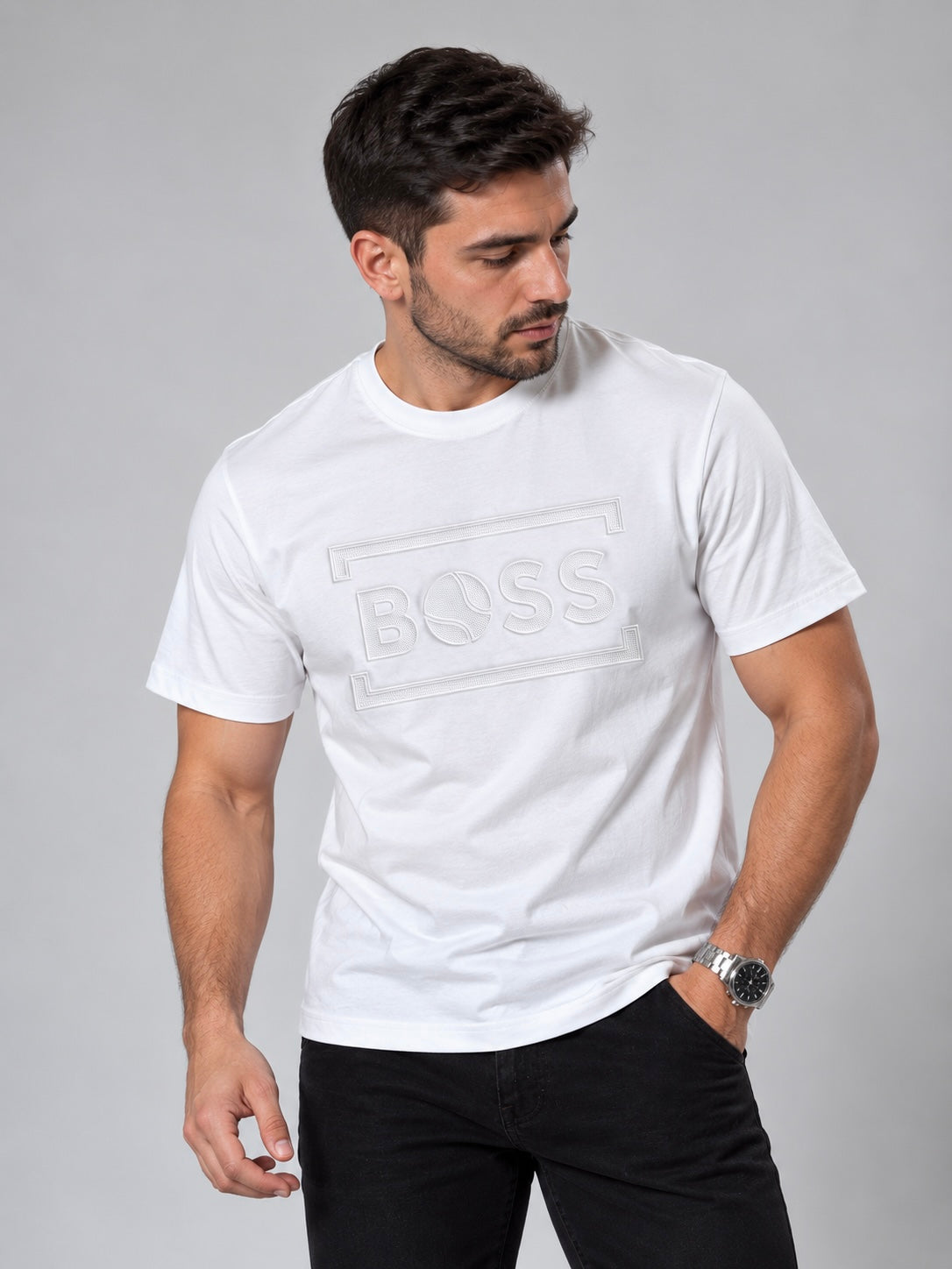 Camiseta H.B White Aqua