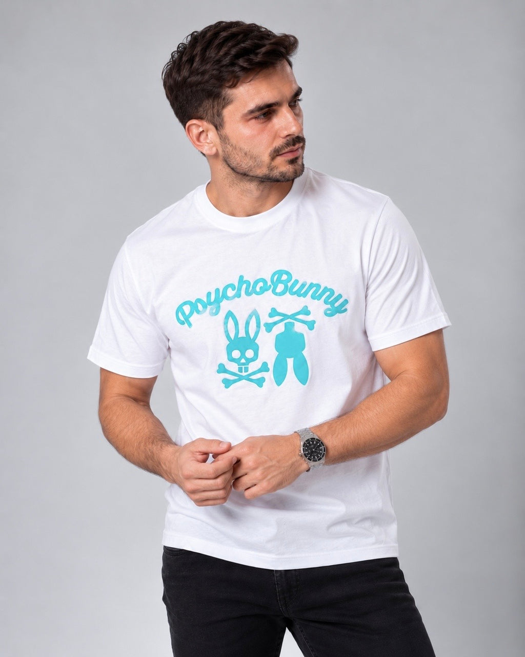 Camiseta P.B White Aqua