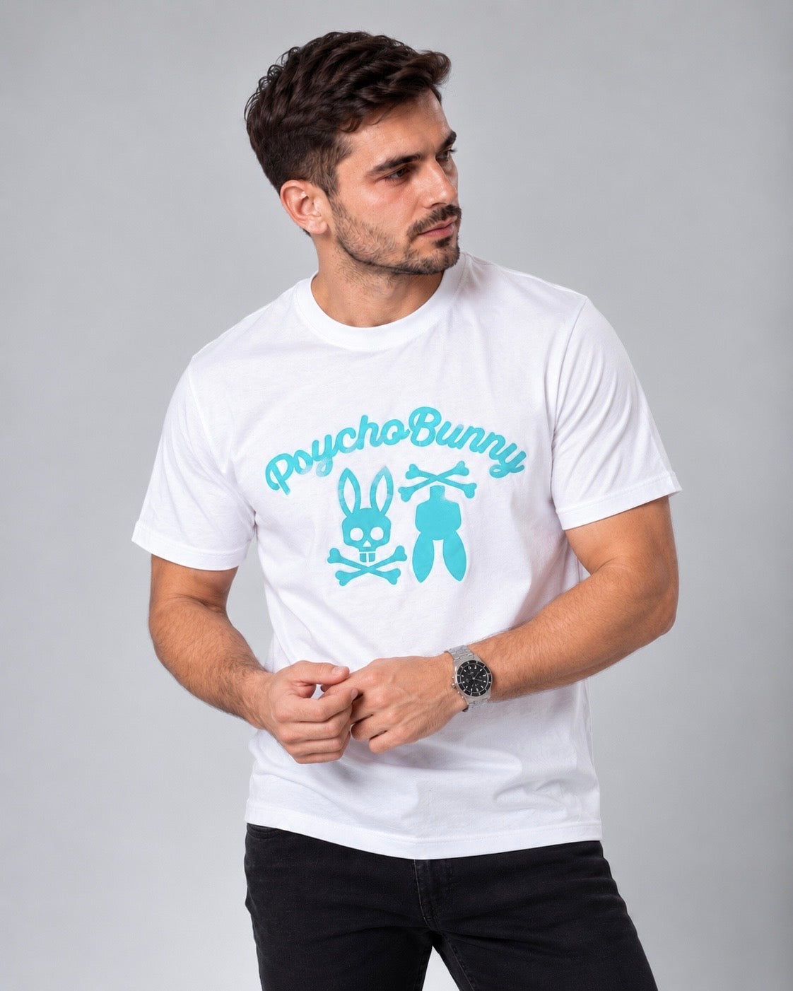 Camiseta P.B White Aqua