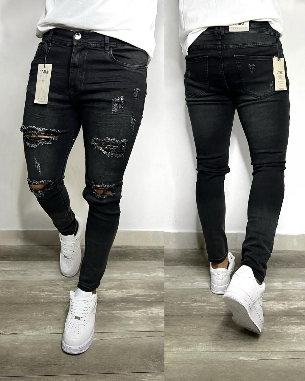 JEAN NEGRO ROTO SKINNY FIT UNIKE  vzatsv-mf.myshopify.com