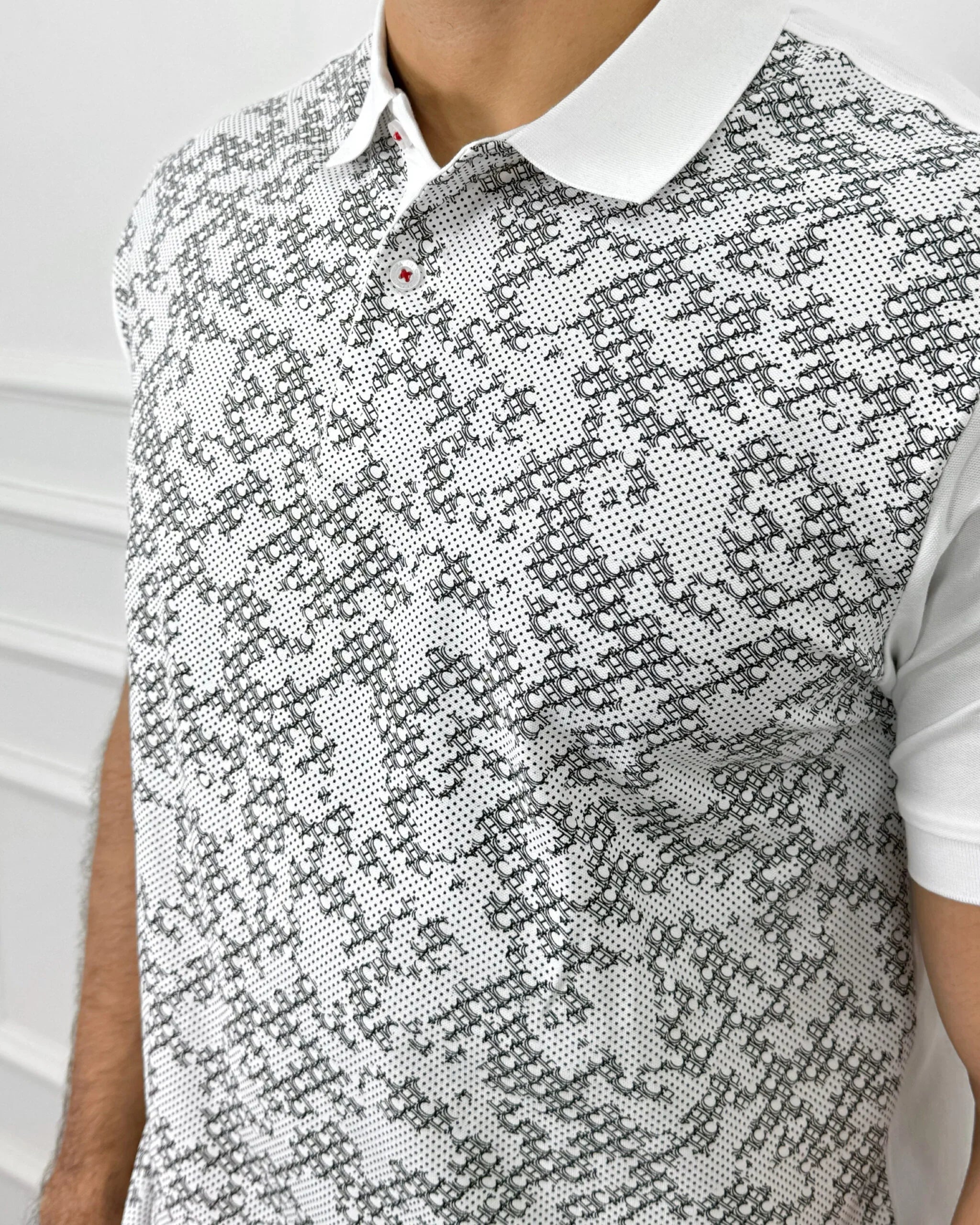 Camisa polo hombre estampado moderno, tela premium, estilo elegante y casual para outfit diario