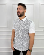 Camisa tipo polo para hombre con estampado geométrico, corte moderno y tela de alta calidad